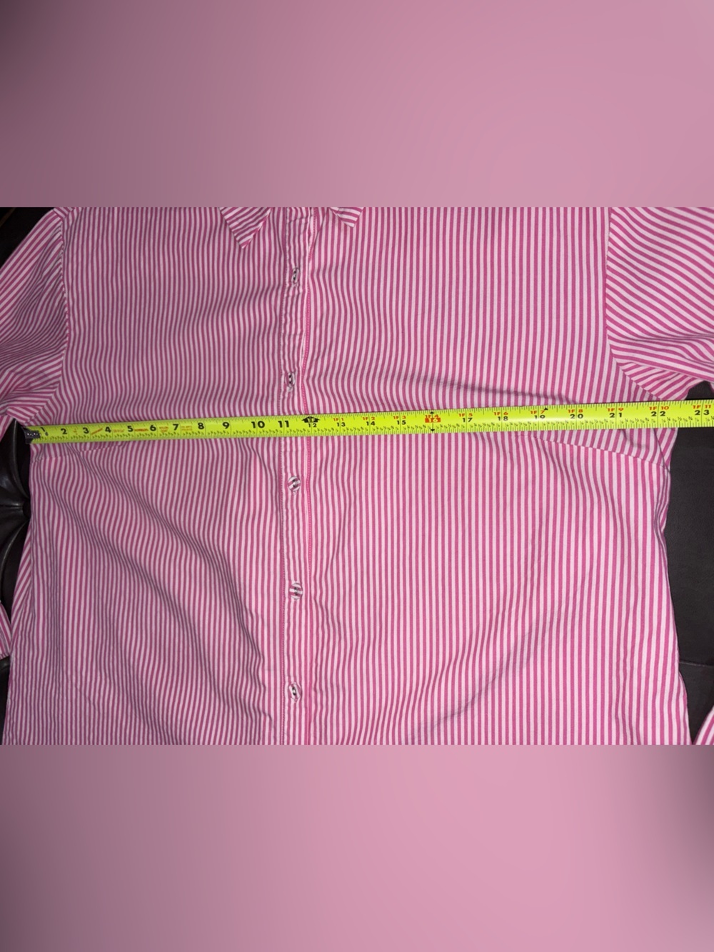 Princess Polly Pink Stripe Organic Cotton Button Down Shirt Cover Up Size 6 - Picture 8 of 8